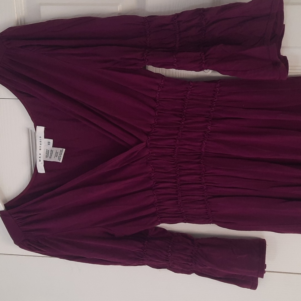 Plum purple knee-length dress